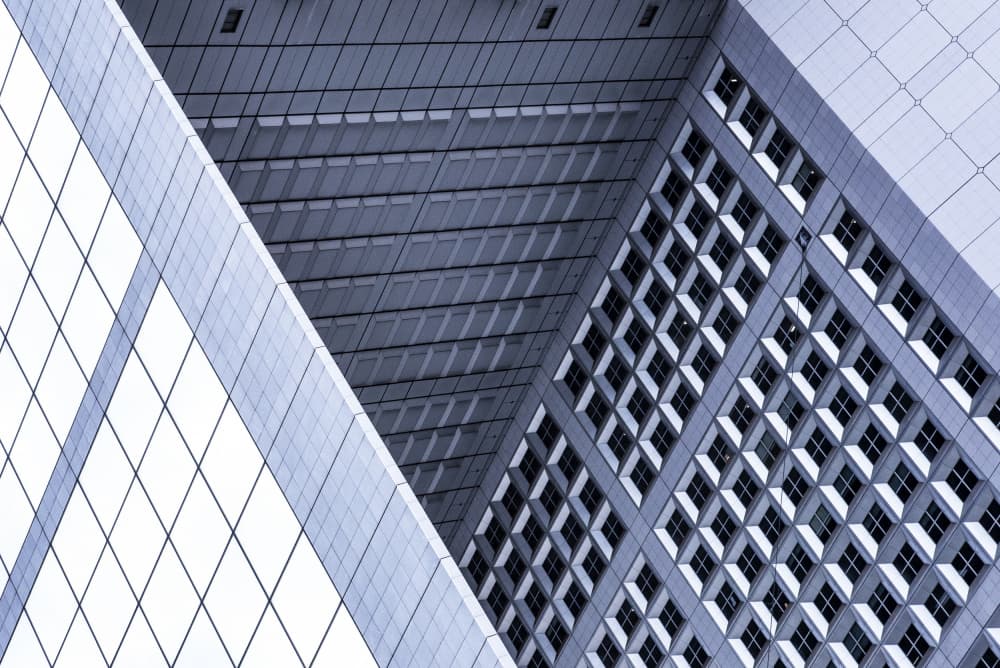 Modern Geometric Facade by Linda Wride — canvas wall art
