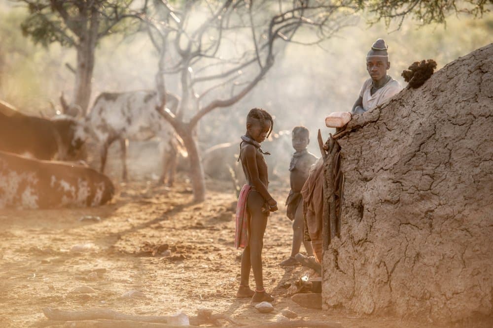 African Village Life by Trevor Cole — canvas wall art