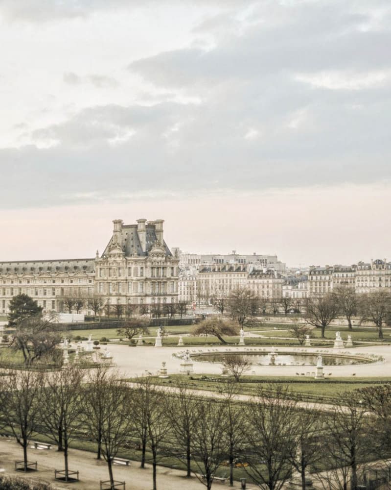 Louvre Palace Gardens by Talitha McQueen — canvas wall art
