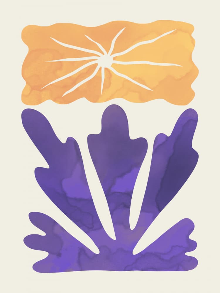 Vibrant Organic Bloom by Little Dean — canvas wall art
