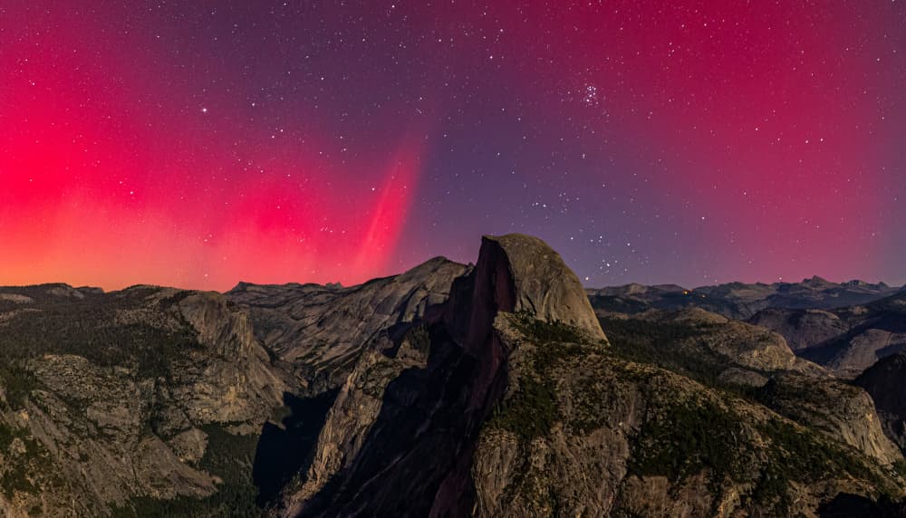 Half Dome Red Sky by Ning Lin — canvas wall art