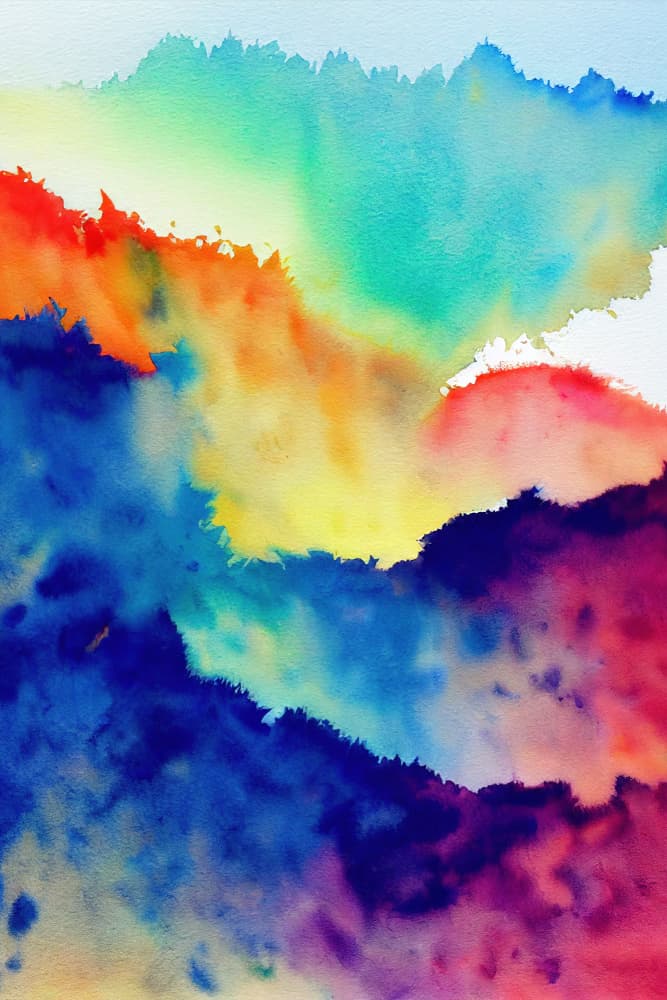 Vibrant Abstract Mountains by Mauro — canvas wall art