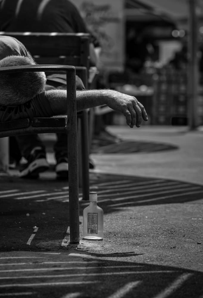 Weary Man Street Scene by Sharon Levy — canvas wall art