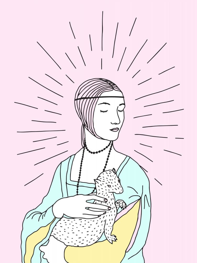 Radiant Lady Ferret by Robert Farkas — canvas wall art