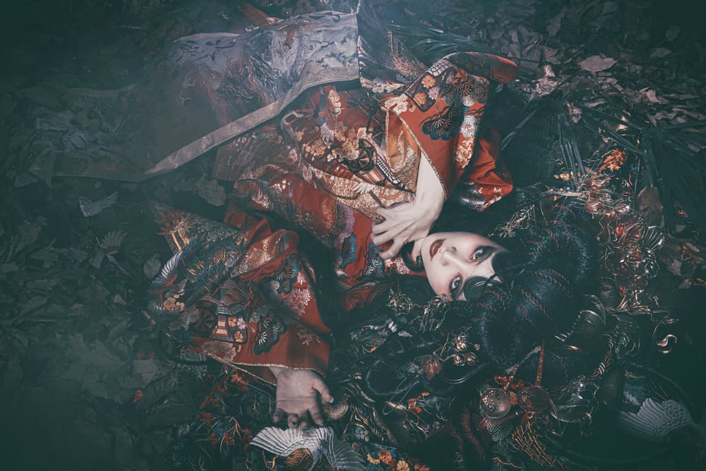 Dark Kimono Portrait by Daisuke Kiyota — canvas wall art