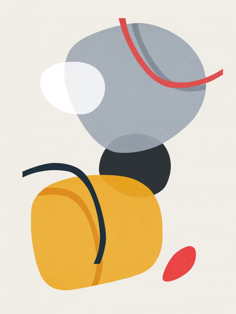 Abstract Organic Shapes by Vitor Costa — canvas wall art
