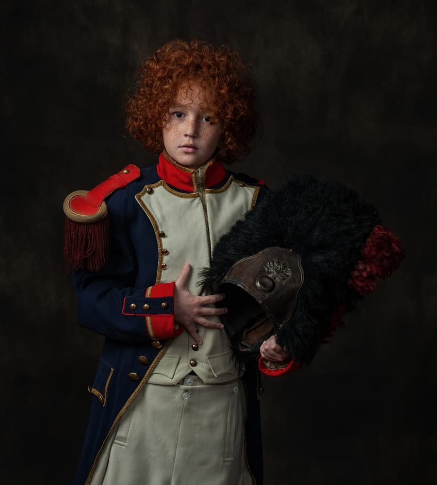 Young Grenadier Portrait by Monika Vanhercke — canvas wall art