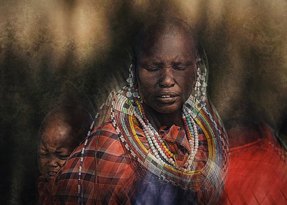 Serene African Mother by Jan van der Linden — canvas wall art