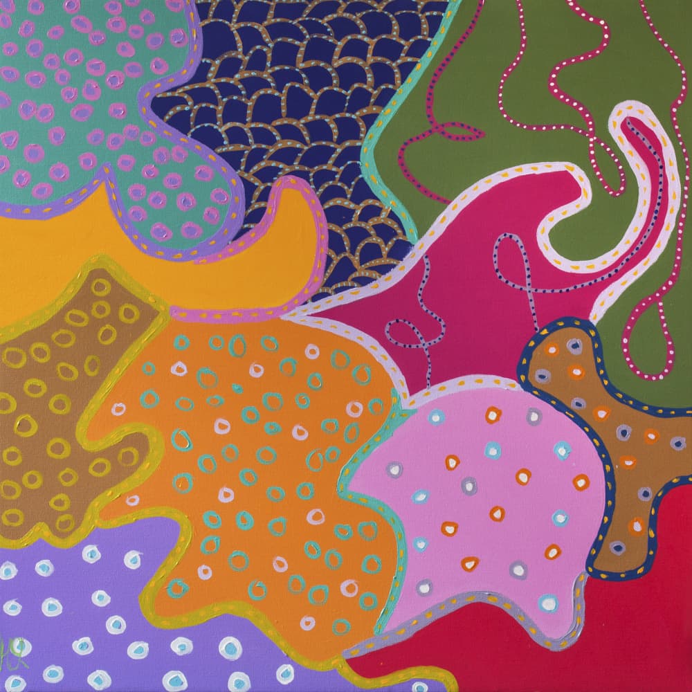 Vibrant Organic Patterns by Helen Joynson — canvas wall art