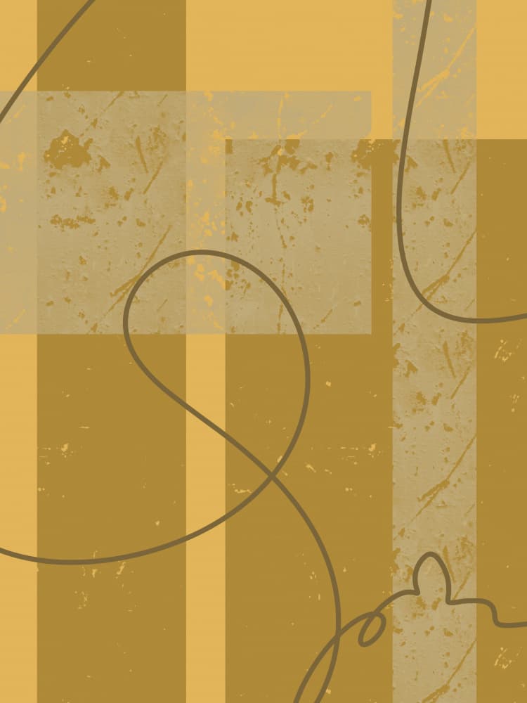 Abstract Golden Flow by Yuli Saputra — canvas wall art