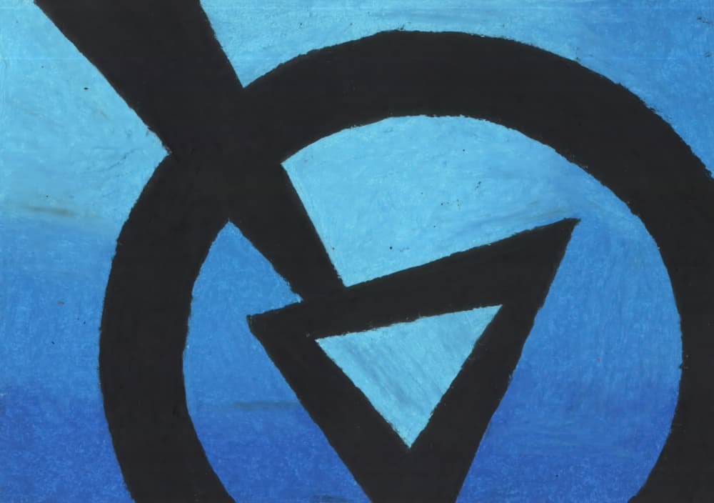 Bold Blue Abstract Shapes by Kulik — canvas wall art