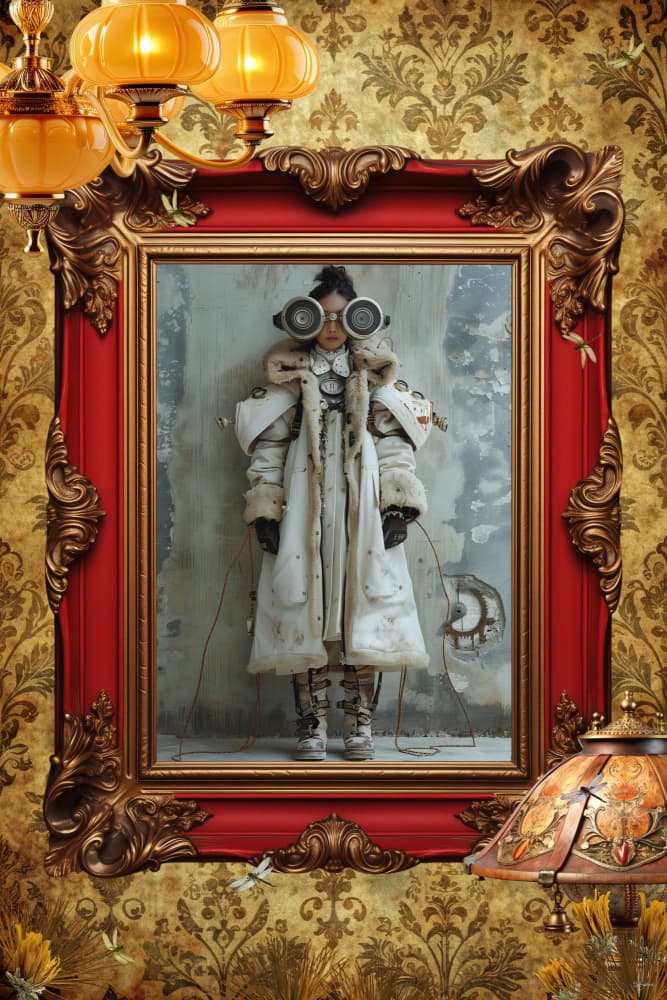 Whimsical Steampunk Girl by Sue Skellern — canvas wall art