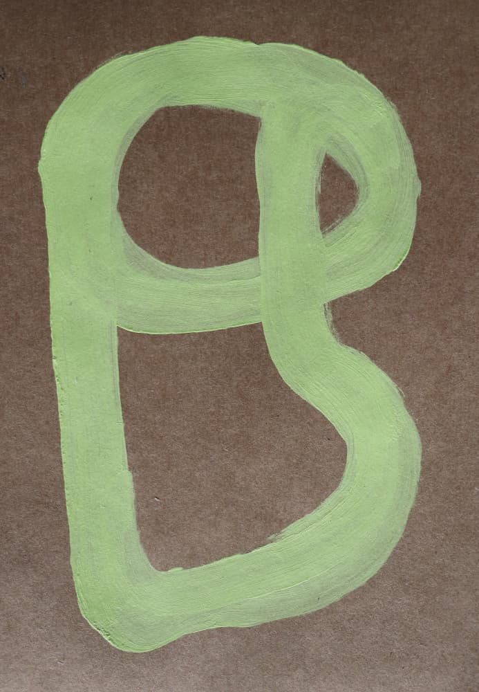 Hand Painted Letter B by Santhosh ch — canvas wall art