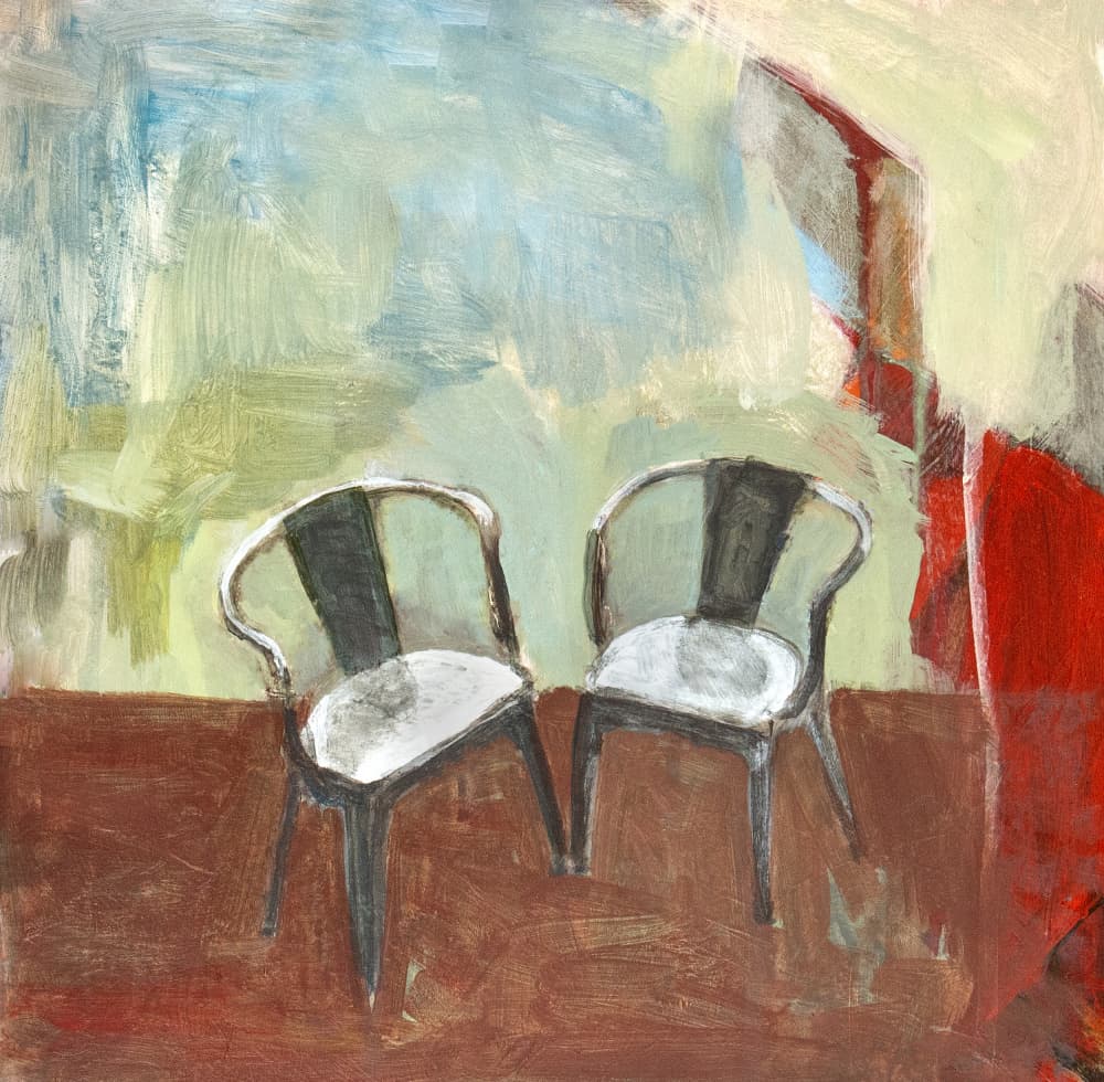 Empty Abstract Chairs by Claire Lerner — canvas wall art