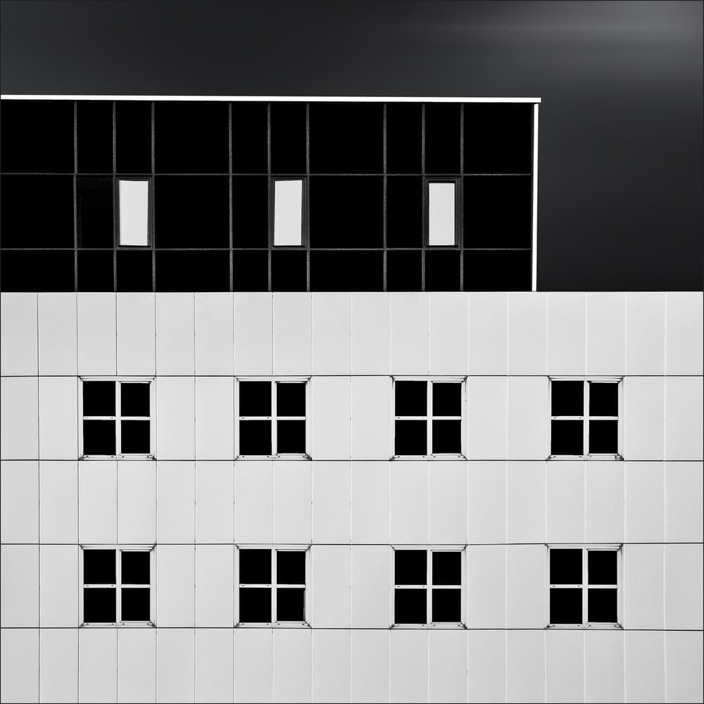 Modern Geometric Facade by Gilbert Claes — canvas wall art