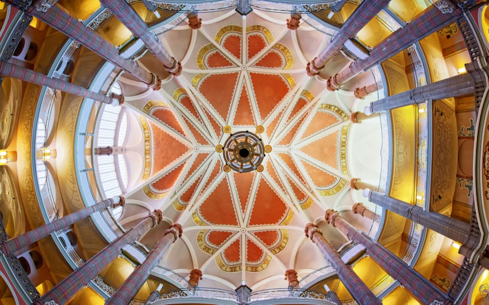 Ornate Dome Interior by Martin Fleckenstein — canvas wall art