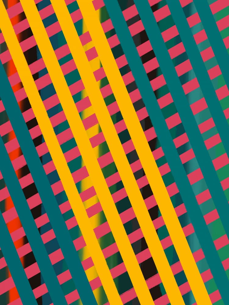 Vibrant Diagonal Weave by Little Dean — canvas wall art