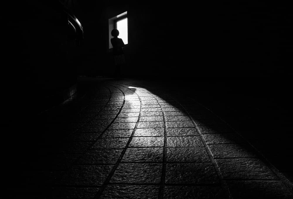 Solitary Figure By Window by HAN dong hee — canvas wall art