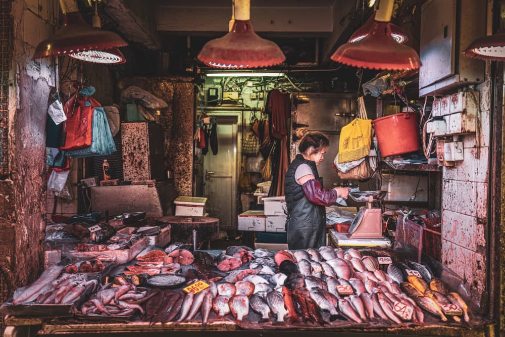 Traditional Fish Market by Marco Tagliarino — canvas wall art