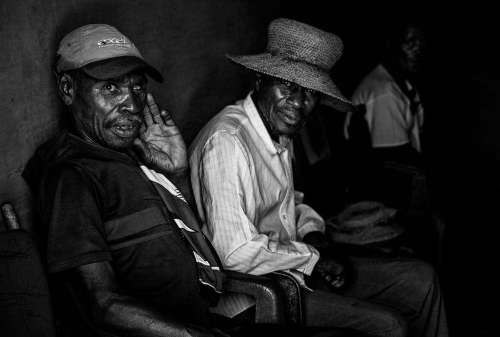 Elderly Men in Shadows by Joxe Inazio Kuesta Garmendia — canvas wall art
