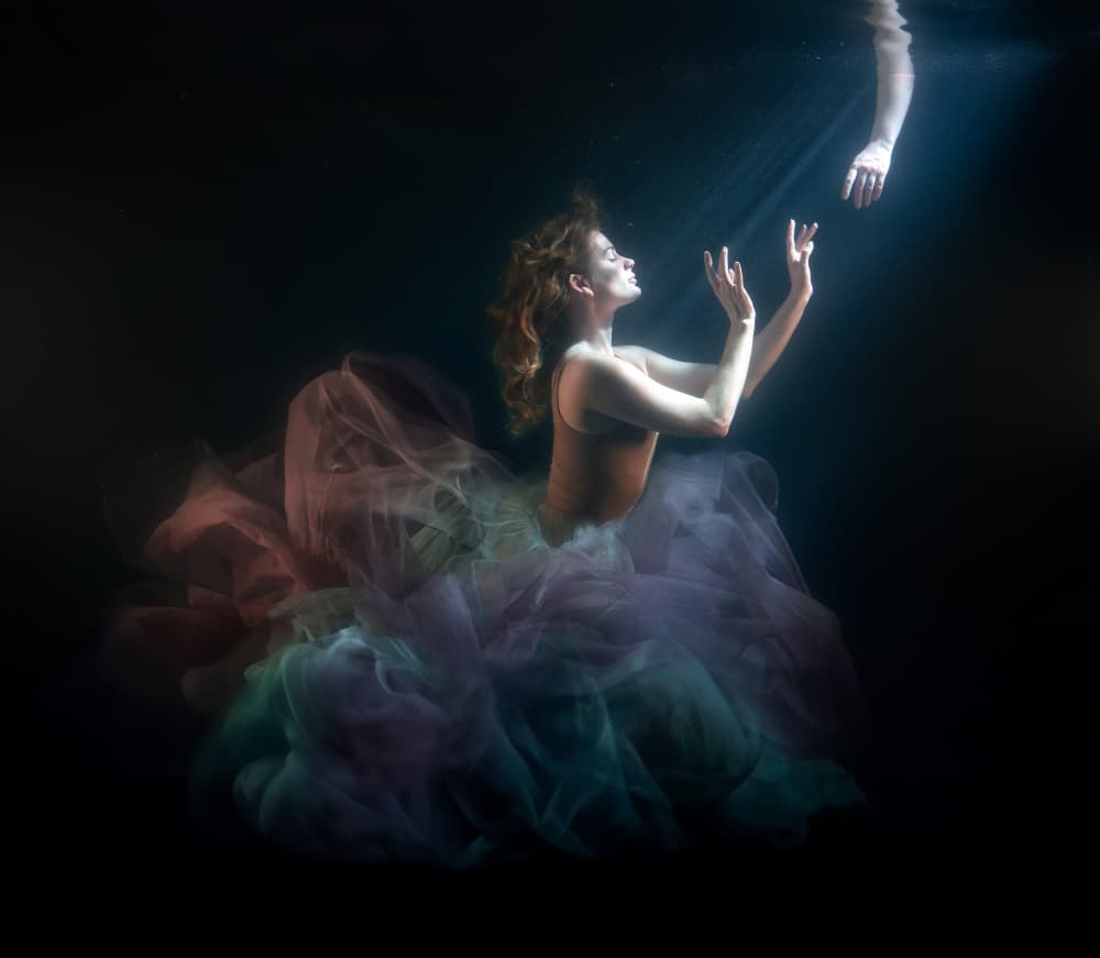 Ethereal Underwater Connection by Catherine Wang — canvas wall art