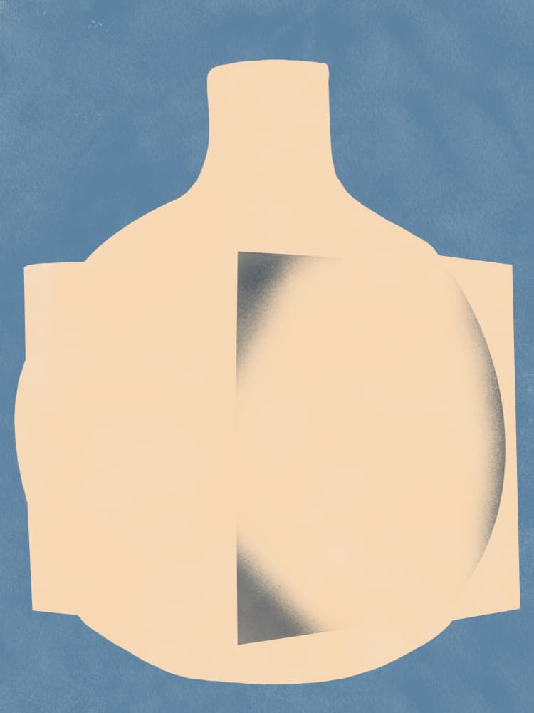 Abstract Vessel Silhouette by Little Dean — canvas wall art