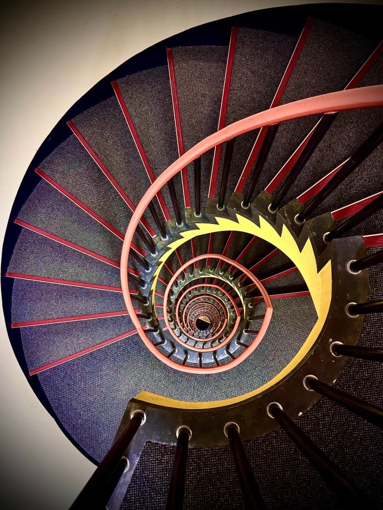Geometric Spiral Steps by KIMIO KOBAYASHI — canvas wall art