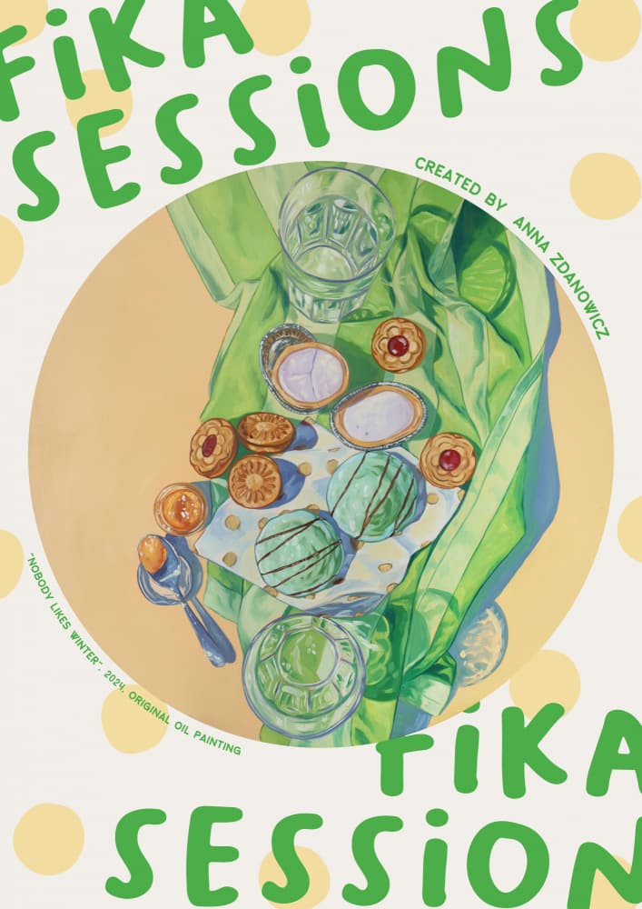 Fika Sweet Treats by Anna Zdanowicz — canvas wall art