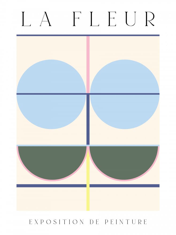 Geometric Flower Bloom by The Printable Studio — canvas wall art