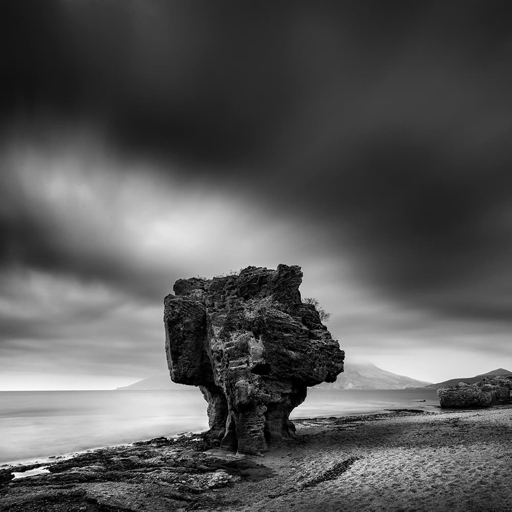 Dramatic Coastal Rock by George Digalakis — canvas wall art