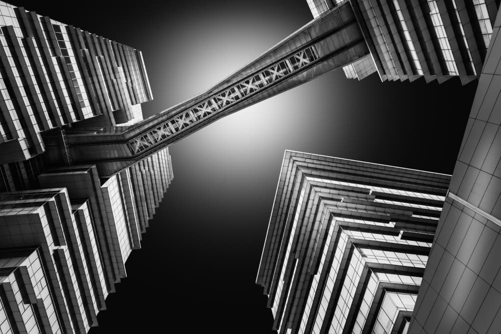 Modern Sky Bridge Architecture by Antoni Figueras — canvas wall art