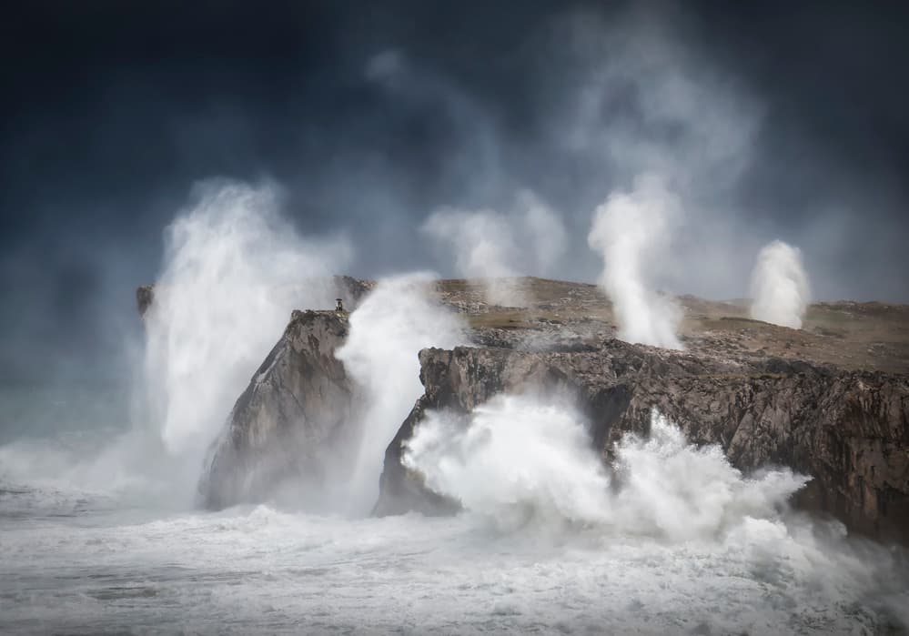 Wild Ocean Cliffs by Rodrigo Núñez Buj — canvas wall art