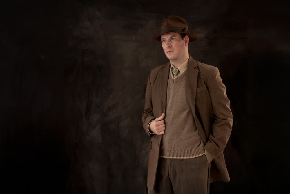 Dapper Man in Fedora by Els Keurlinckx — canvas wall art