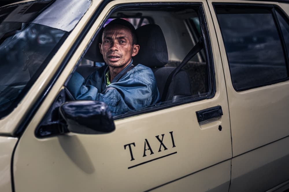Taxi Driver Portrait by Marco Tagliarino — canvas wall art