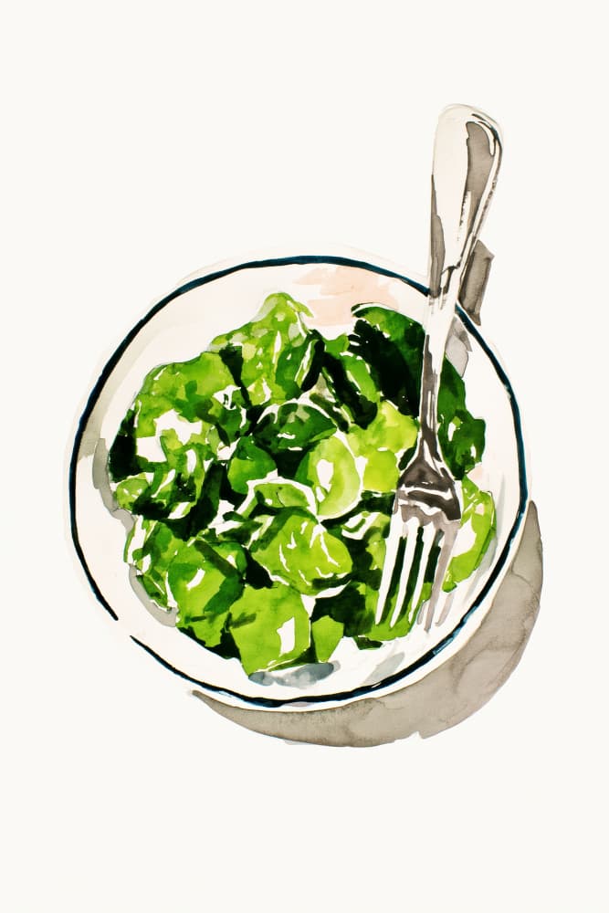 Green Gnocchi Dish by Treechild — canvas wall art