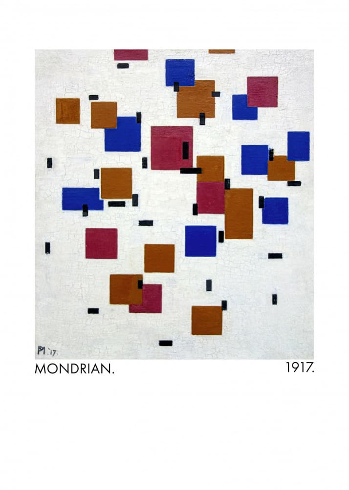 Composition in colour A 1917 by Piet Mondrian — canvas wall art