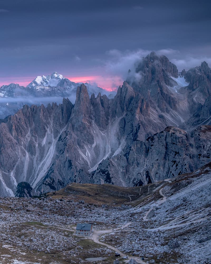 Dolomites Twilight Trail by TONY GORAN — canvas wall art