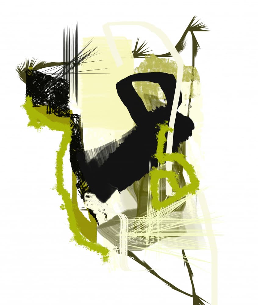 Relaxed Abstract Figure by Pelin Atilla — canvas wall art