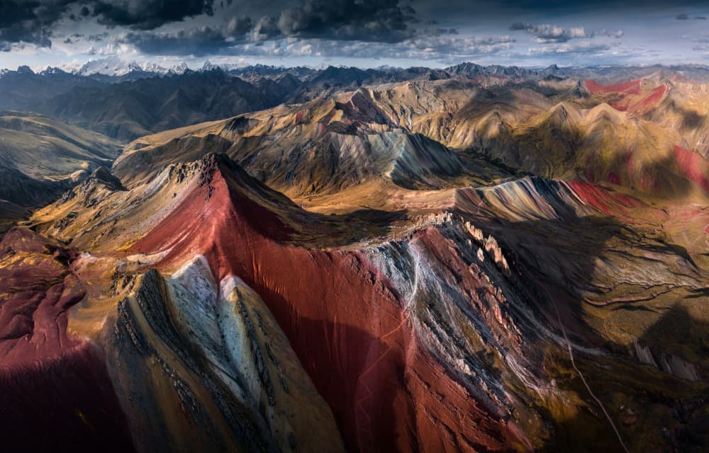 Rainbow Mountain Vista by Karol Nienartowicz — canvas wall art