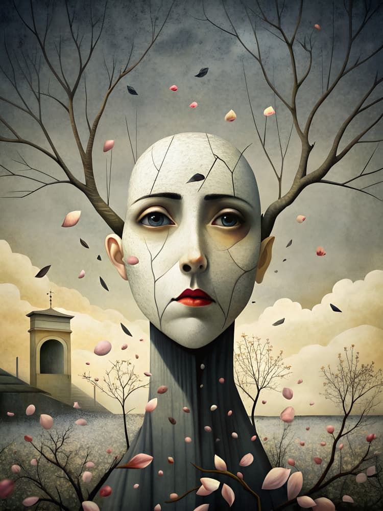 Cracked Nature Spirit by Miguel Bruzual — canvas wall art