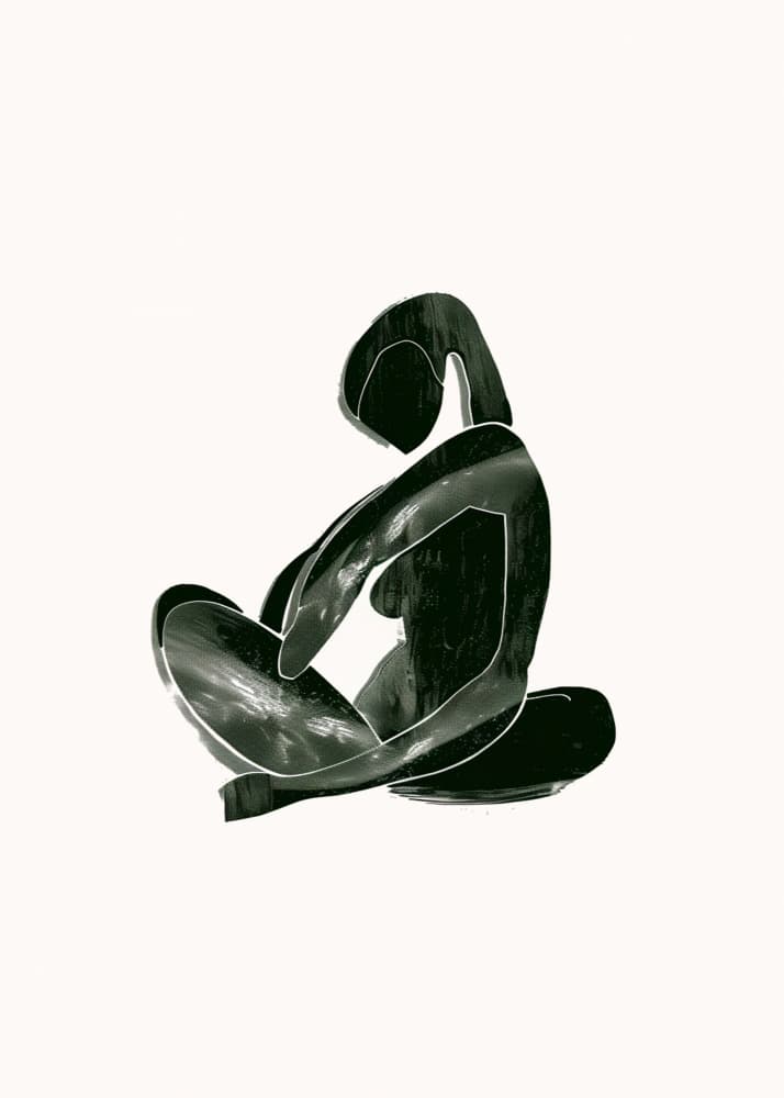 Abstract Seated Figure by May Hilma — canvas wall art