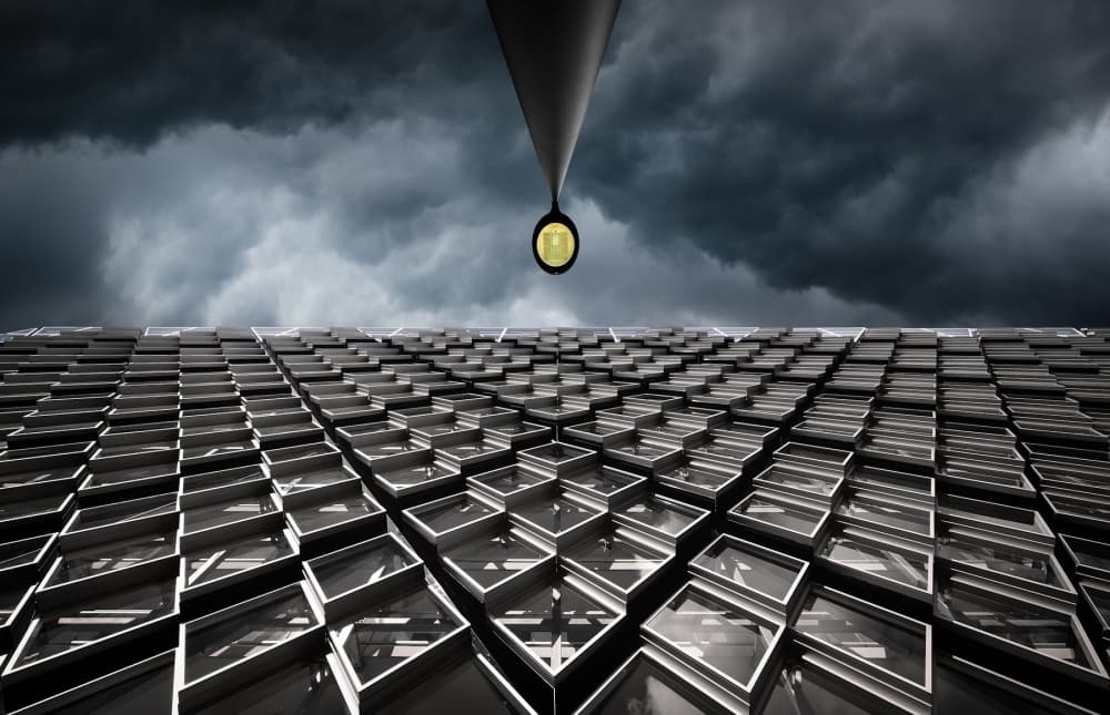 Dark Sky Urban Light by Michiel Hageman — canvas wall art