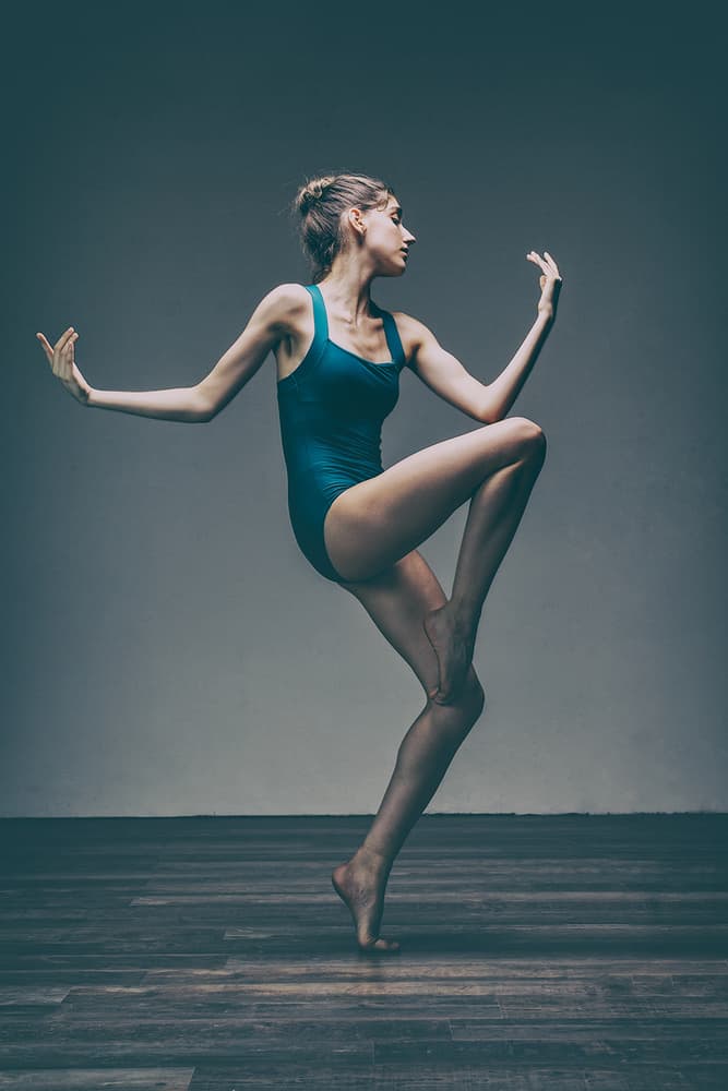 Graceful Teal Dancer by Joan Gil Raga — canvas wall art