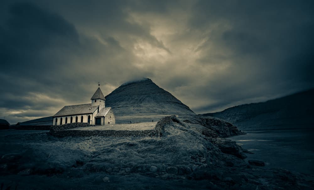 Moody Mountain Church by Kenneth-Wei Zeng — canvas wall art
