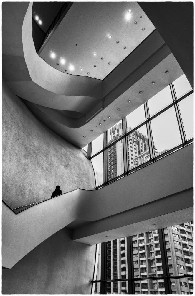 Solitary Figure Modern Architecture by Parole Kim — canvas wall art