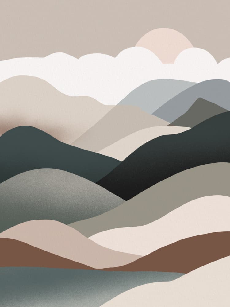 Rolling Hills Sunset by Little Dean — canvas wall art
