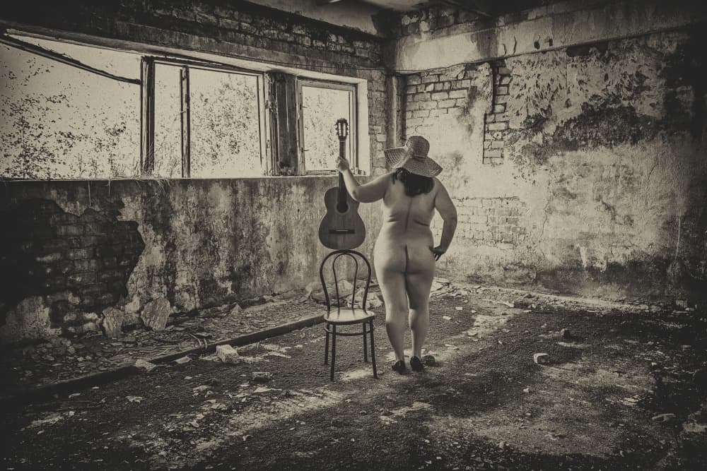 Solitary Musician Abandoned by Normunds Kaprano — canvas wall art