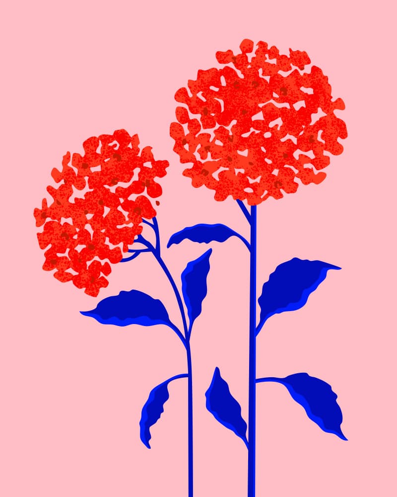 Vibrant Red Florals by Kintsugi99 — canvas wall art