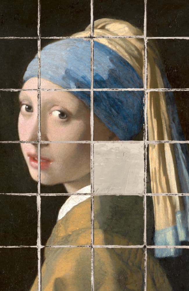 Girl In Blue Turban by Marja van den Hurk — canvas wall art