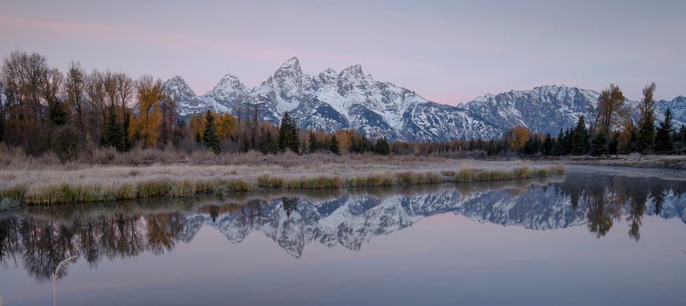 Pink Mountain Reflections by Abbas Ali Amir — canvas wall art